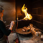 Helena Russell at work. Yorkshire Artspace 2020